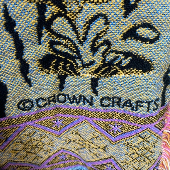 Vintage Crown Crafts Winter Tapestry Penguin Snowman blanket Throw - Picture 4 of 6